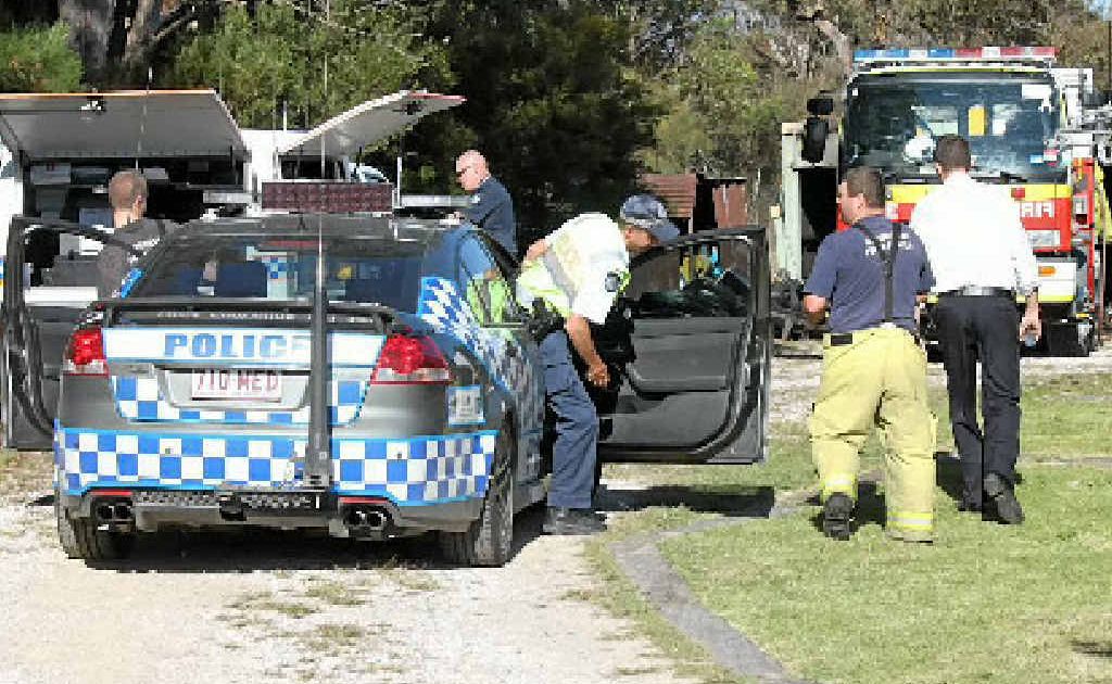 The Tennant Rd shed was believed to have contained marijuana. The Tennant Rd shed was believed to have contained marijuana.